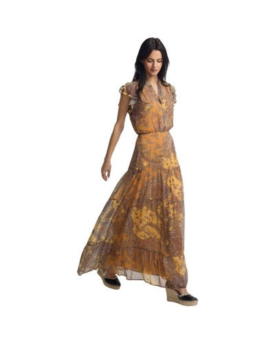 Vestido Silbon Bvestido Midi Vuelo Estampado
