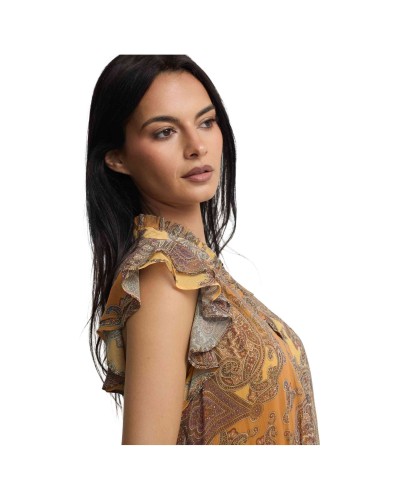 Vestido Silbon Bvestido Midi Vuelo Estampado