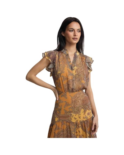 Vestido Silbon Bvestido Midi Vuelo Estampado
