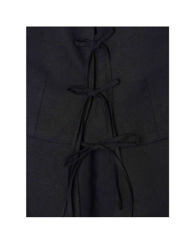Chaqueta Silbon Chaleco Lazos Lino