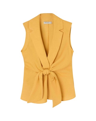 Camisa Silbon Top Solapa Lino