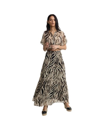 Falda Silbon Falda Larga Estampado Animal Print