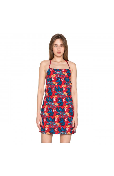 Vestido Tommy Hilfiger Tjw Printed Tie Back Mini Dress