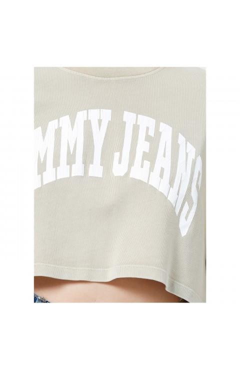 Camiseta Tommy Jeans Tjw Ovrszd Crop College I Ss