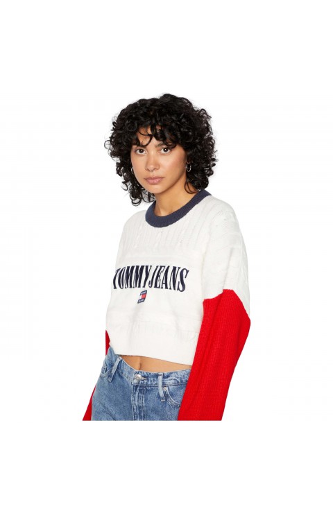 Jersei Tommy Jeans Tjw Rlxd Crop Archive Sweater