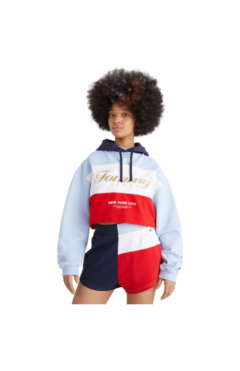 Sudadera Tommy Jeans Tjw Crop Archive Hoodie