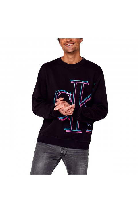 Sudadera Calvin Klein Jeans Iluminated Ck Crew Neck