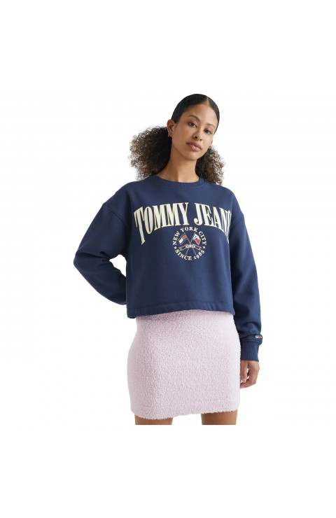 Sudadera Tommy Jeans Tjw Rlxd Crop Mdrn